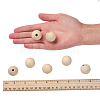 Natural Unfinished Wood Beads WOOD-S651-25mm-LF-3