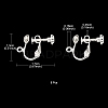 Rack Plated Brass Screw Clip-on Earring Findings KK-YW0001-10S-3