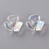 3-Petal Transparent Acrylic Bead Caps TACR-S156-016-2