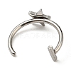 304 Stainless Steel Eyebrow Ring AJEW-H140-04P-3