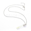 Luminous Alloy Locket Pendant Necklaces NJEW-F284-08A-3