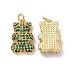 Brass Micro Pave Cubic Zirconia Pendants ZIRC-F134-23G-02-1