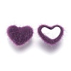 Faux Mink Fur Covered Cabochons WOVE-F021-05S-3
