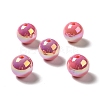 UV Plating Rainbow Iridescent Acrylic Beads PACR-D070-01K-1