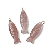 Natural Strawberry Quartz Carved Pendants X-G-G314-01G-01-1