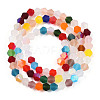 Imitate Austrian Crystal Bicone Frosted Glass Beads Strands EGLA-A039-T4mm-MB29-2