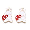 Autumn Theme Rack Plating Alloy Enamel Pendants ENAM-N055-071-2