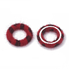 Faux Mink Fur Covered Linking Rings WOVE-N009-08E-2