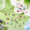 105Pcs 7 Colors Acrylic Imitation Gemstone Pendants FIND-TA0009-34P-5