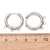 304 Stainless Steel Huggie Hoop Earring Findings STAS-D183-03G-P-2