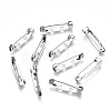Tarnish Resistant 201 Stainless Steel Brooch Pin Back Safety Catch Bar Pins X-STAS-S117-021C-1