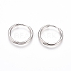 Tarnish Resistant 202 Stainless Steel Huggie Hoop Earrings X-EJEW-F111A-19mm-P-1
