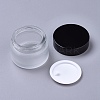 Frosted Glass Cosmetics Cream Jar AJEW-WH0104-52B-2