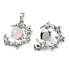 Natural Rose Quartz Pendants G-B194-01P-09-2