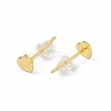 Brass Tiny Heart Stud Earrings for Women EJEW-P211-01G-2