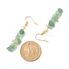 Natural Green Aventurine Chip Beaded Dangle Earrings EJEW-JE04788-01-4