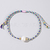 Natural Freshwater Pearl Bead Braided Bead Bracelets LS-JH8725-5-1