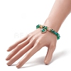 Glass Beaded Stretch Bracelet with Alloy Rhinestone Heart Charm for Women BJEW-JB09142-3