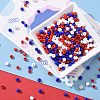 300G 6500pcs 3 Colors Independence Day Glass Seed Beads SEED-LS0001-01-5