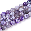 Dyed & Heated Natural Fire Crackle Agate Beads Strands G-N359-01B-08-2
