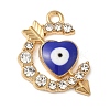 Alloy Enamel Rhinestone Glass Pendants X1-ENAM-U003-02G-04-1