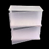 2-Tier Transparent Plastic Action Figures Organizer Display Boxes with Door ODIS-WH0002-75-2