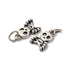925 Sterling Silver Halloween Skull Charms STER-K188-10AS-2