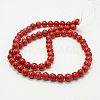 Natural Mashan Jade Round Beads Strands G-D263-6mm-XS04-2