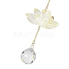 Brass Hollow Lotus Hanging Ornaments HJEW-E012-03G-01-2