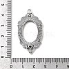 Vintage Tibetan Style Alloy Pendant Cabochon Bezel Open Back Settings TIBEP-O006-35AS-4