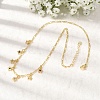 Brass Micro Pave Cubic Zirconia Star Pendant Necklaces NJEW-B157-12G-1