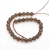 Natural Smoky Quartz Round Beads Strands G-P088-18-6mm-2
