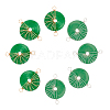 ARRICRAFT 8Pcs 2 Colors Natural Malaysia Jade Connector Charms FIND-AR0003-05-1