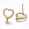 Brass Stud Earring Findings X-KK-T038-473G-2