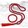 Synthetic Turquoise Round Beaded Pendant Necklaces & Bracelets Sets FS-WG9D102-10-1