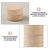 1Pc Round Beechwood Jewelry Storage Gift Box with Lid CON-YW0001-85-5