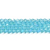 Transparent Electroplate Glass Beads Strands GLAA-F029-4mm-D20-1