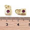 Brass Micro Pave Cubic Zirconia Charms KK-C051-13G-01-3