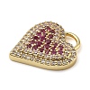 Brass Micro Pave Cubic Zirconia Pendants KK-I276-29G-04-2