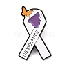 No Violence Awareness Ribbon Enamel Pins LS-JEWB-C048-03C-EB-1