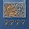 40Pcs 2 Colors Alloy Swivel Snap Hook Clasps FIND-FS0004-73B-7