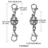 1Pc Alloy Crystal Rhinestone Magnetic Clasps ALRI-YW0001-11B-2