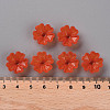 Transparent Frosted Acrylic Bead Caps MACR-S371-04A-726-4