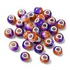 Two Tone Glass European Beads GPDL-K003-01H-1