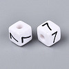 Opaque Acrylic European Large Hole Beads SACR-N020-01B-08-2