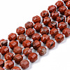 Natural Red Jasper Beads Strands G-R482-24-10mm-1