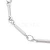 304 Stainless Steel Bar Link Chain Necklaces NJEW-K249-15P-2