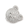 Brass Micro Pave Cubic Zirconia Slide Charms ZIRC-I068-04P-A-2