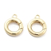 Rack Plating Brass Spring Gate Rings KK-H449-58G-01-NR-1
