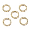 Eco-Friendly Brass Micro Pave Clear Cubic Zirconia Twister Clasps ZIRC-C024-31G-2